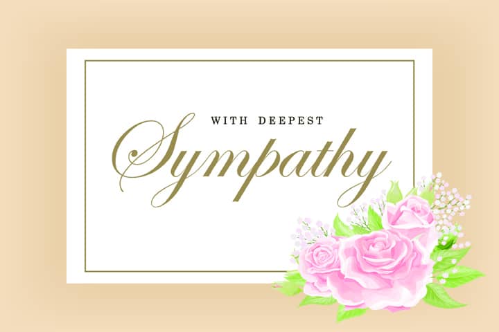 Funeral Flower Sympathy Card