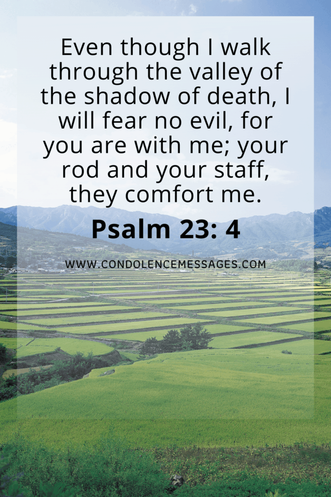 funerals condolence bible verse comfort in time of loss