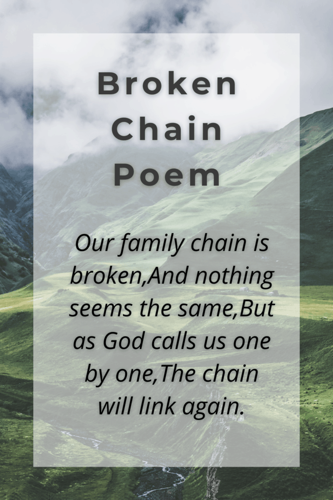 The Broken Chain Poem Art of Condolence