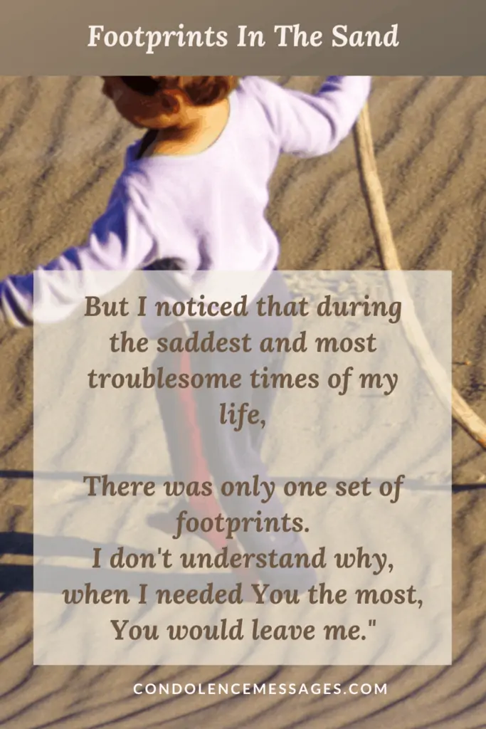 Footprints In The Sand - Bible Verse
