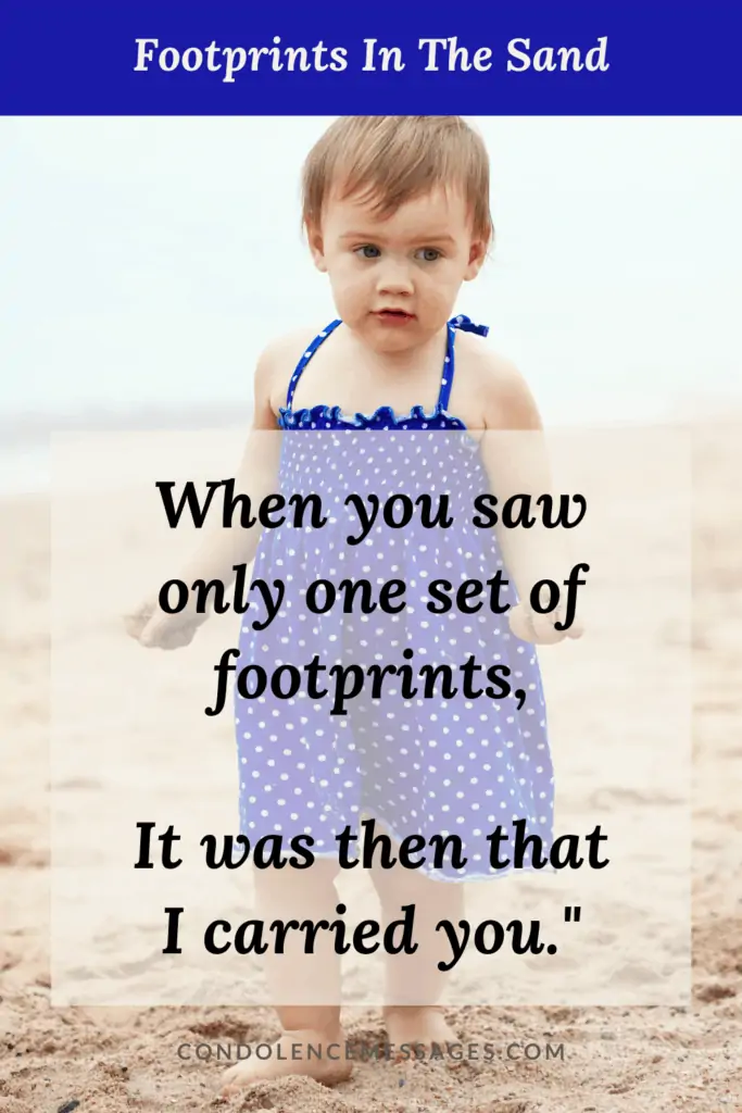 Footprints - It was then that I carried you."