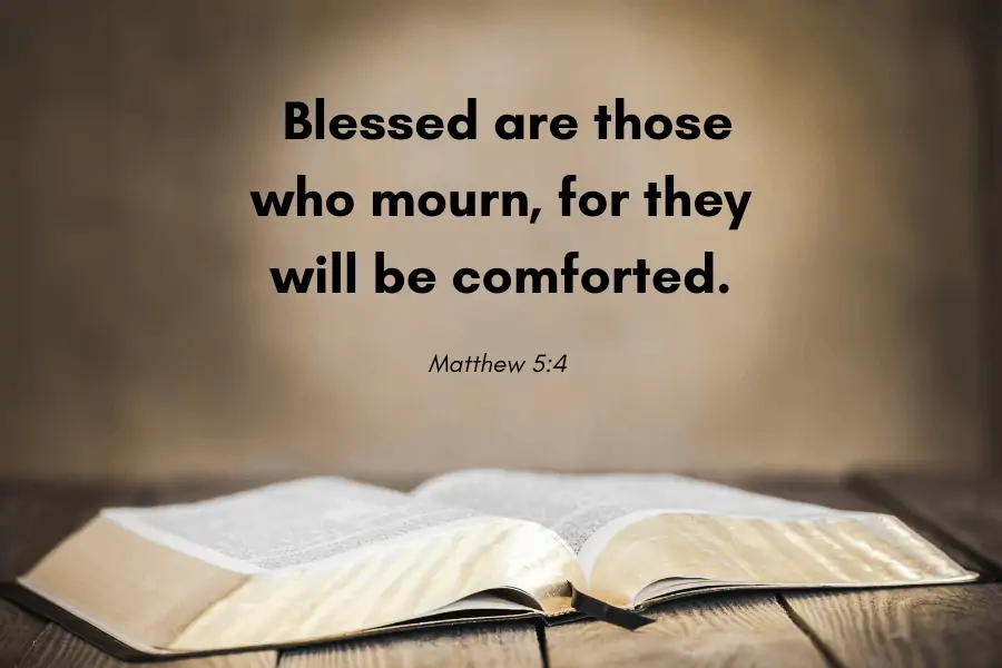 Matthew 5:4 Religious Condolence Image