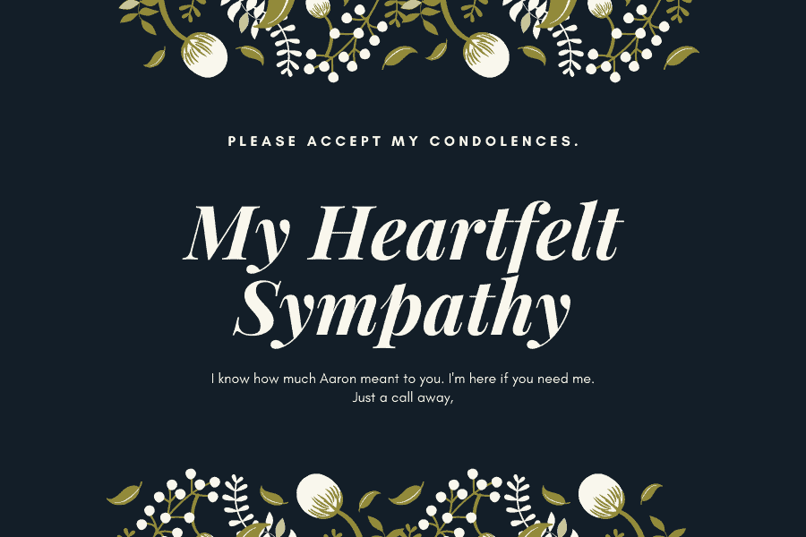 Sympathy Image - My Heartfelt Sympathy - Please accept my Condolences