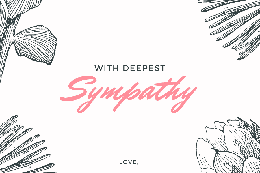 With Deepest Sympathy - LOVE 