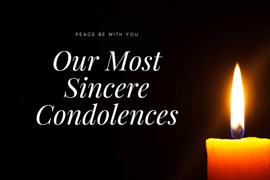 Our Most Sincere Condolences - Candle  Background