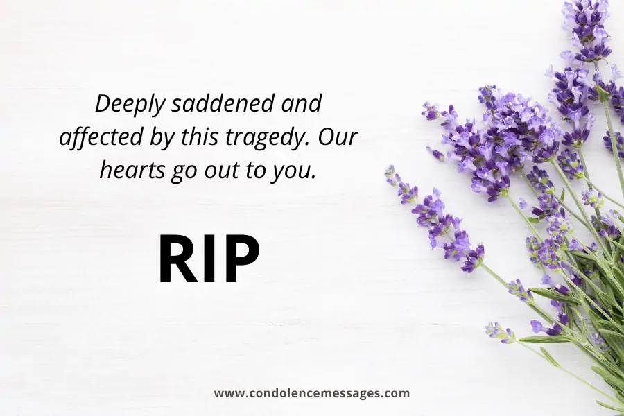 Loss of Sister Sympathy Image - Deeply saddened and affected by this tragedy. Our hearts go out to you. RIP