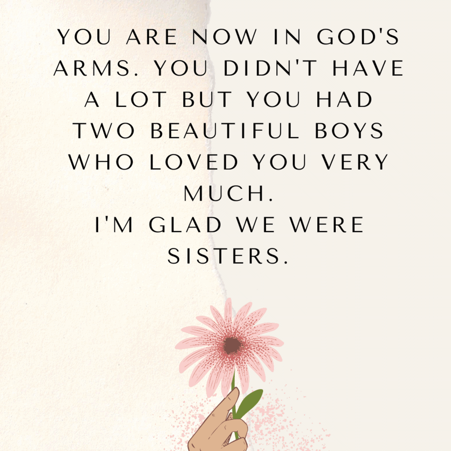 What To Say When Your Sister In Law Passed Away