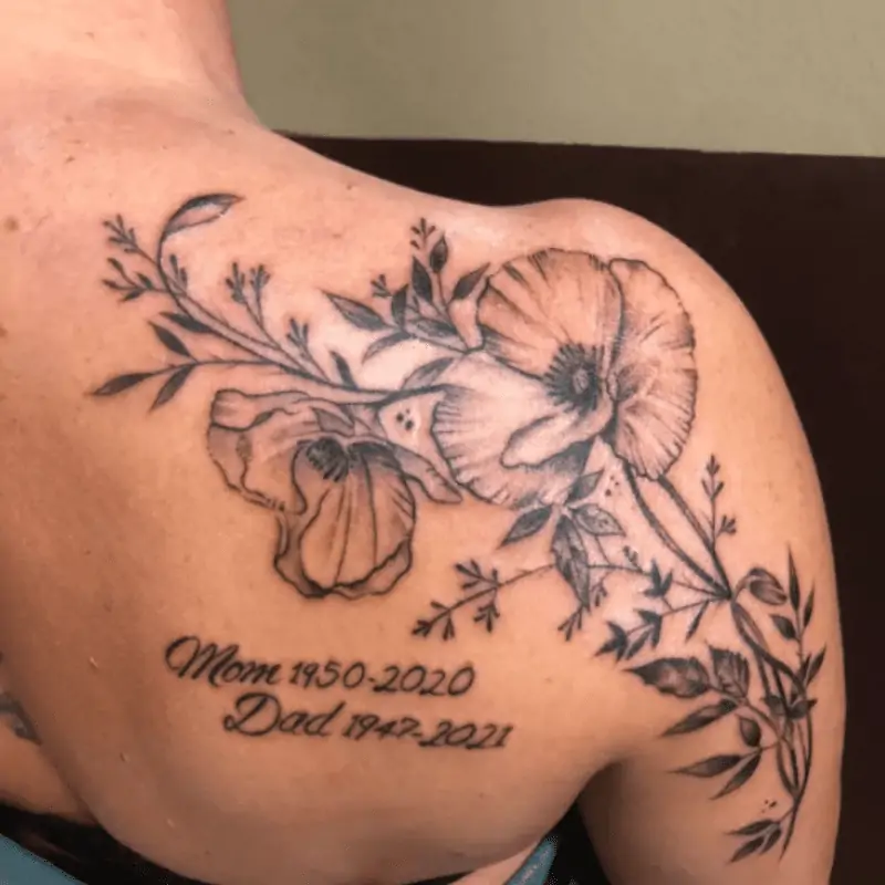 In Loving Memory Tattoo for Mom & Dad