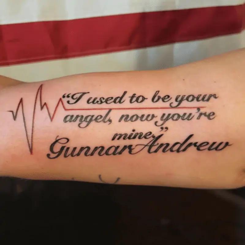 In Loving Memory Quotes - For Tattoos "I used to be your Angel, now your mine."