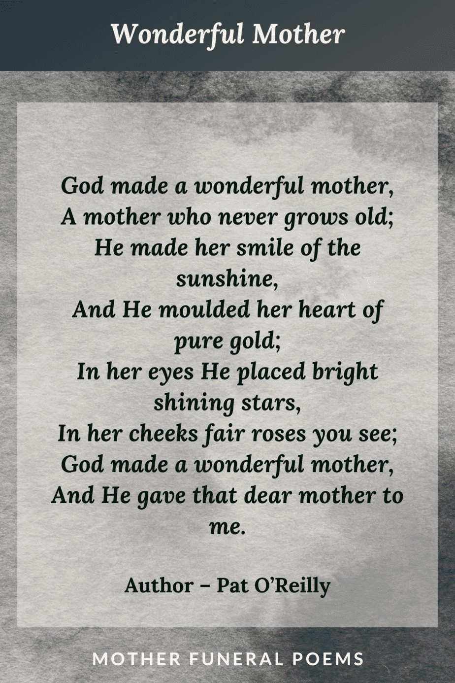 24+ Funeral Poems For Mom - The Art Of Condolence