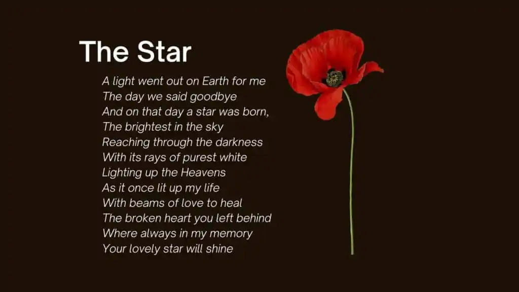 Short Funeral Poems - The Star