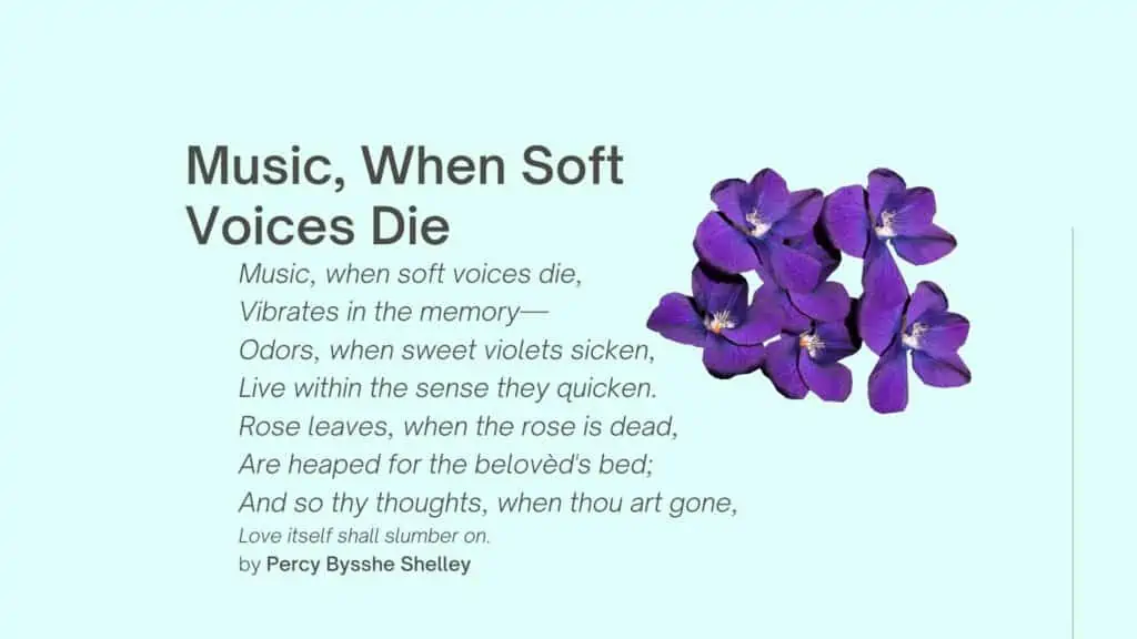 Short Funeral Poems - "Music, When Soft Voices Die"